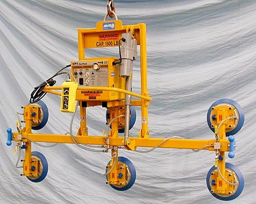 ANVER Six Pad Electric Powered Vacuum Lifter with Powered Tilt